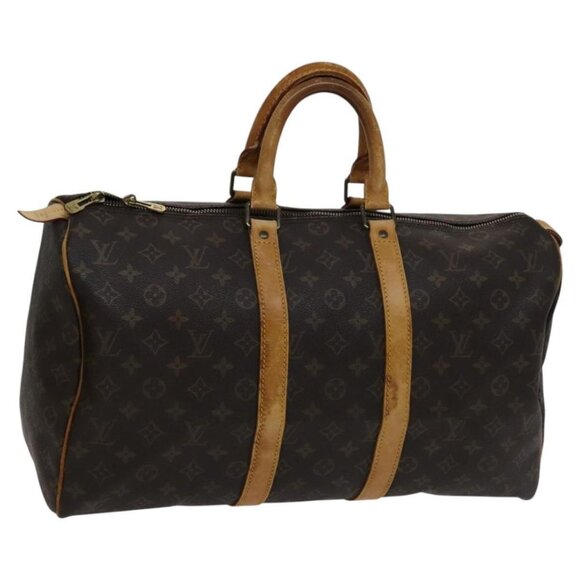 LOUIS VUITTON Monogram Keepall 45 Boston Bag LV Auth - Picture 1 of 16